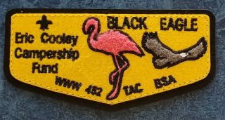Boy Scout Oa 482 Black Eagle Lodge Campership Felt/chenille Flap