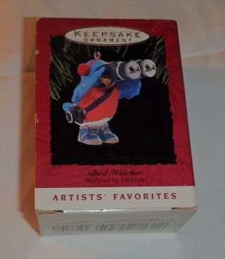 Hallmark Keepsake Ornament Bird Watcher Artists Favorites 1993 Nrfb
