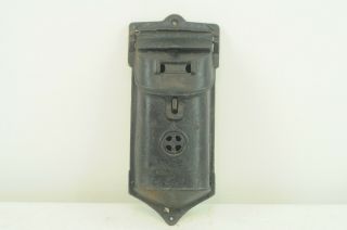 Antique/vintage Black Cast Iron Griswold 106a Wall Mount Mailbox Double Door