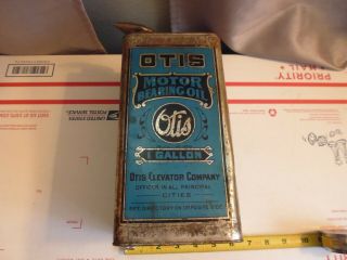 Vintage Otis Motor Bearing Oil 1 Gallon Can