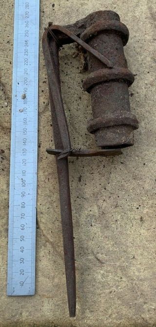 Antique East India Company Wrought Iron Lock - 18th Century - With Key - 35