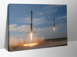 Rockets Returning Poster - Elon Musk - Space Exploration