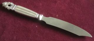 Vintage Georg Jensen Acorn Pattern Sterling Silver Cheese Knife Denmark 3