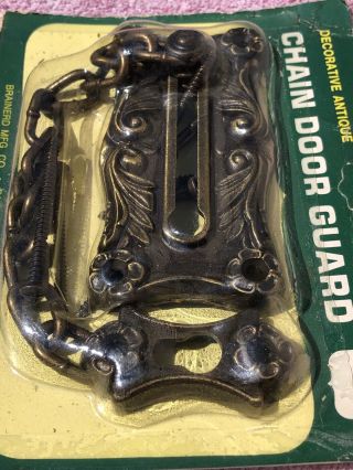 Vintage Decorative Antique Chain Door Guard Made In USA 2