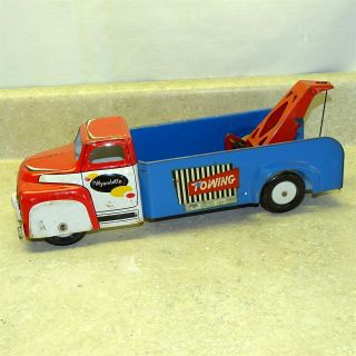 Vintage Wyandotte Wrecker,  Towing Day Night,  Truck,  Pressed Steel Toy