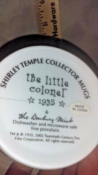 Danbury Shirley Temple Collector Mug THE LITTLE COLONEL 1935 3