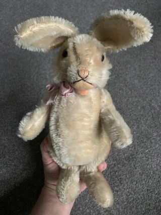 Vintage Steiff Niki Bunny As Peter Rabbit 12”tall Fully Jointed Open Mouth