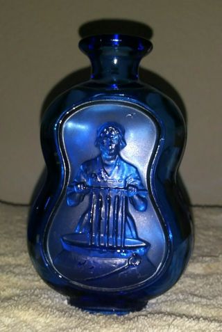 Dar Daughters Of The American Revolution Blue Glass Bottle 1979 Franklin