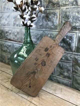Vintage Handmade Cutting Board With Handle,  Wooden Bread Board,  Cheese Board E