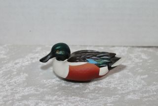 Jett Brunet Ducks Unlimited Miniature Duck Decoy 2016 Northern Shoveler