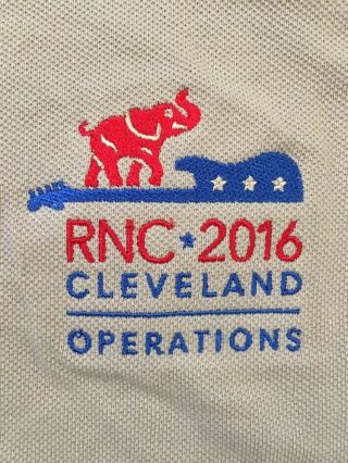 2016 Rnc Republican National Convention Polo Shirt Cleveland Trump Sz Large