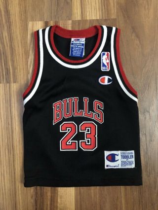 Michael Jordan Chicago Bulls Toddler Jersey Champion Vintage Nba Black Size 2t