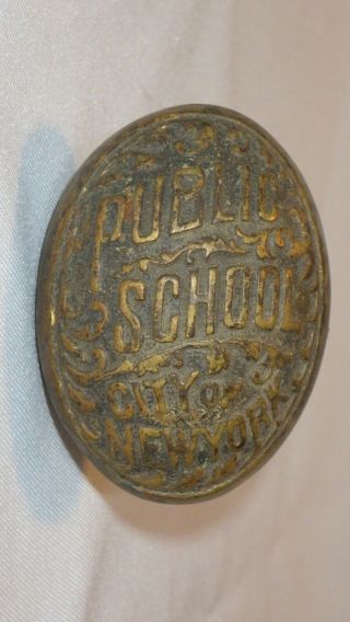 Brass Nyc York City Public School Door Knob Handle C