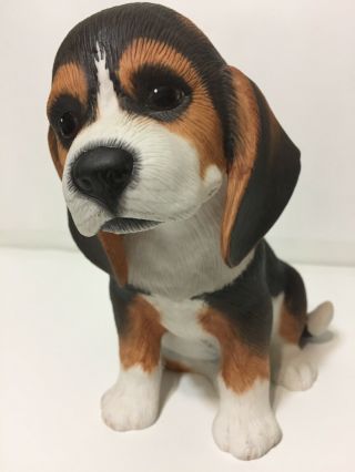 1990 Lenox Porcelain 6.  5 " Beagle Puppy Figurine Statue,  Rare,  Retired,