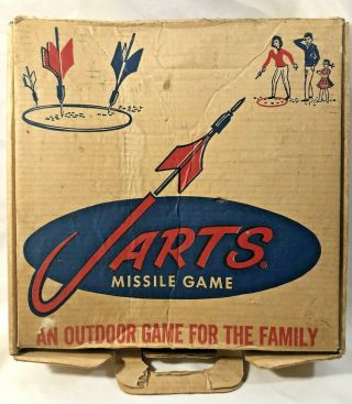 Vintage 1960s Jarts Lawn Darts Game Box - Box Only - Jarts Missile Game