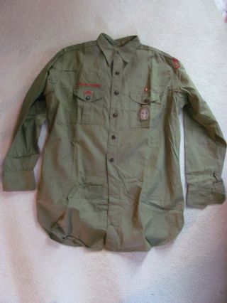 Shirt W/ Eagle Scout Type 2 Patch Bsa Boy Scouts Of America Hablo Espanol Patch