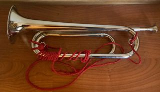 Vintage Boy Scout Rexcraft Bugle Trumpet W/ Mouthpiece Official Instrument