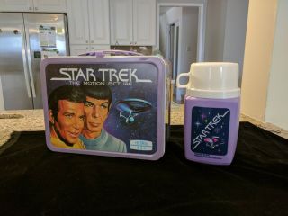Vintage 1980 Star Trek Motion Picture Metal Lunchbox & Thermos C9,  R6 Nr