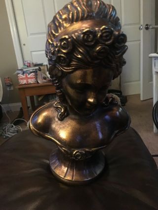 Vintage Syroco Bust Statue Sculpture Of Marie Antoinettey