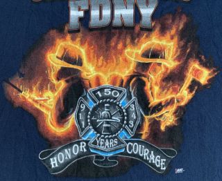 Fdny Fire Department York Nyc T - Shirt Sz L The Rock Academy