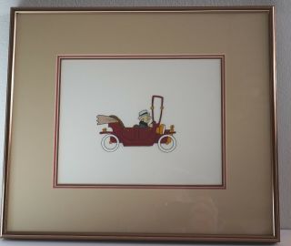 Vintage Mr.  Magoo In His Jalopy Hand Painted Animation Cel