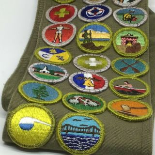 Vintage BSA Boy Scouts of America 1950 ' s - 1960 ' s with 26 Merit Badges 3