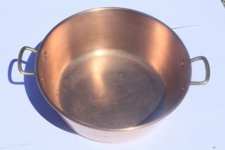 Vintage Copper Jam Jelly Confiture Pan With Rolled Rim Copper Rivets 4.  4lb 14.  8 "