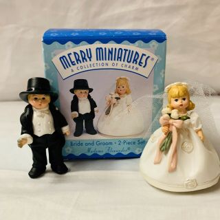 Madame Alexander Merry Miniatures Bride And Groom Figurines 1998 Hallmark