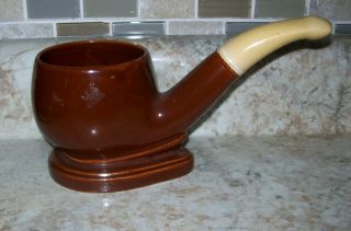 Vintage Ceramic Smoking Pipe Planter Or Holder
