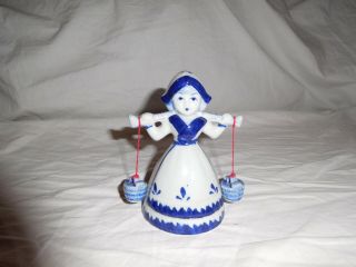 Vintage Dutch Women Bell With Bucket Clappers