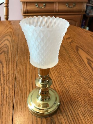 Home Interiors Homco Frosted Diamond Cut “hobnail” Votive Cup 2 3/4” Tall
