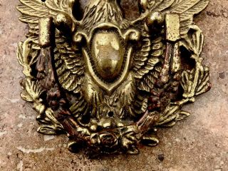Antique Vintage Brass/ Bronze Eagle Door Knocker/ Home Decor 7”X 8” Heavy 2