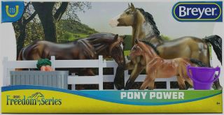 Breyer Freedom Series Pony Power Set Buckskin Stallion Mare & Foal 62200