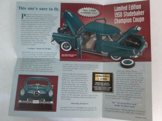 Danbury Brochure 1950 Studebaker Champion Coupe LE 2