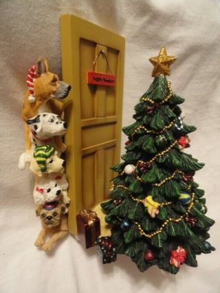 Boxer Bichon Border Terrier Dalmatian Labrador Lab Music Box Christmas Tree