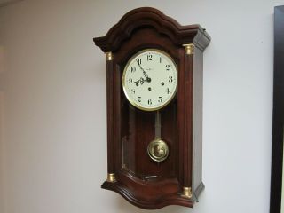 Vintage Howard Miller 8 Day Westminster Chimes West German Regulator Wall Clock