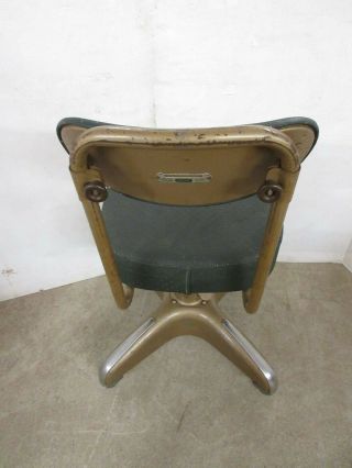 Vtg Industrial Cosco Swivel Desk Office Chair Green Machine Age Mid Century 3