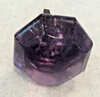 Vintage 8 point Amethyst Purple Glass Door Knob 2
