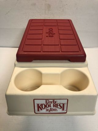 Vintage Rare Igloo “kool Rest” Car Cooler Console Red Cup Holder 4/82 Euc