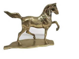 Vintage Brass Horse Galloping Figurine Running Horse Statue 8 
