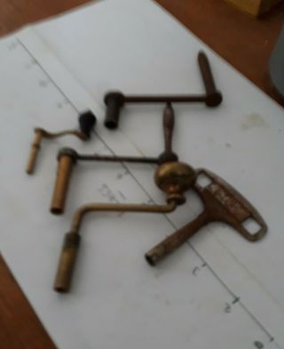 A Selection Of Grandfather Clock Cranked Keys And One Other (14)