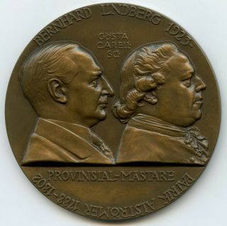 Sweden Bronze Masonic Medal Bernhard Lindberg GÖta Provincial Lodge