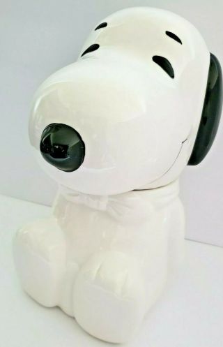 Vintage Snoopy Cookie Jar Bow Tie Benjamin Medwin Large 12 " Ceramic Kitchen Dog