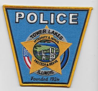 Tower Lake Police State Illinois Il Colorful