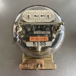 Vintage Antique Weatinghouse Electric Power Meter Brass - 10 Amp,  2 Wire,  115v
