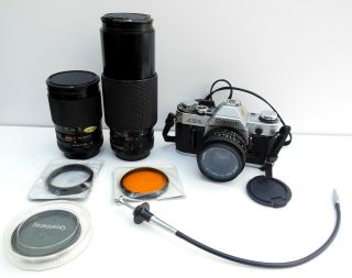 Vintage Canon Ae - 1 Slr Film Camera Bundle - Black
