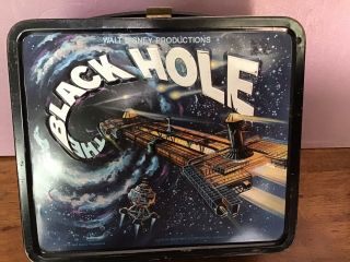Vintage 1979 Walt Disney The Black Hole Metal Lunch Box With Matching Thermos
