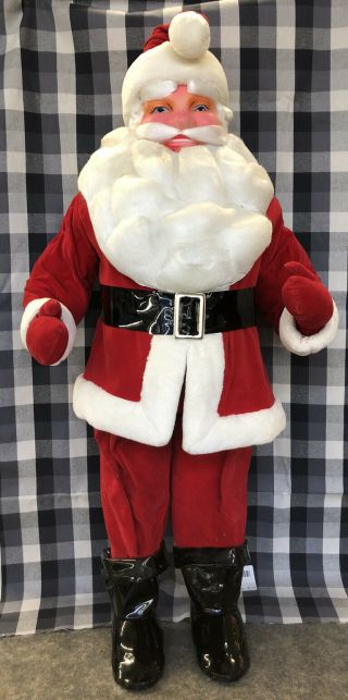 Vintage Harold Gale Store Display Santa In Red Suit 40 "