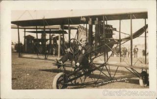 Rppc Art Smith The Aviator 1915 Ppie Real Photo Post Card Vintage