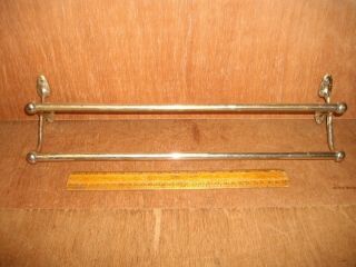 T805 Antique Nickle Plated Brass Double Towel Bar